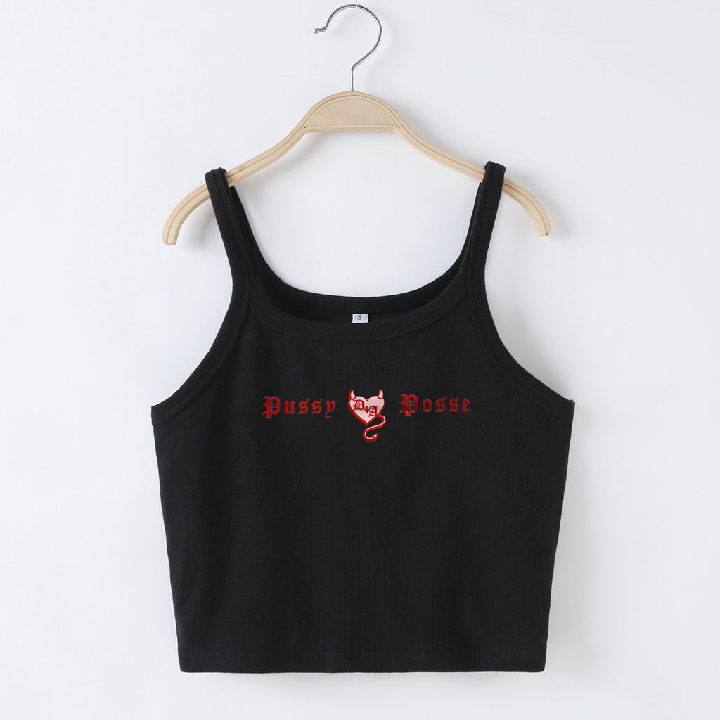 Damen Ripp Baumwolle Crop Tank WW