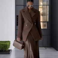 Damen Stilvolle und elegante Doppelreiher-Jacke WW