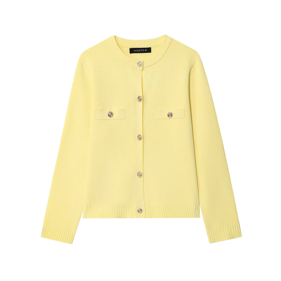 Damen Strickjacke mit Knopfdetails und praktischen Taschen WW
