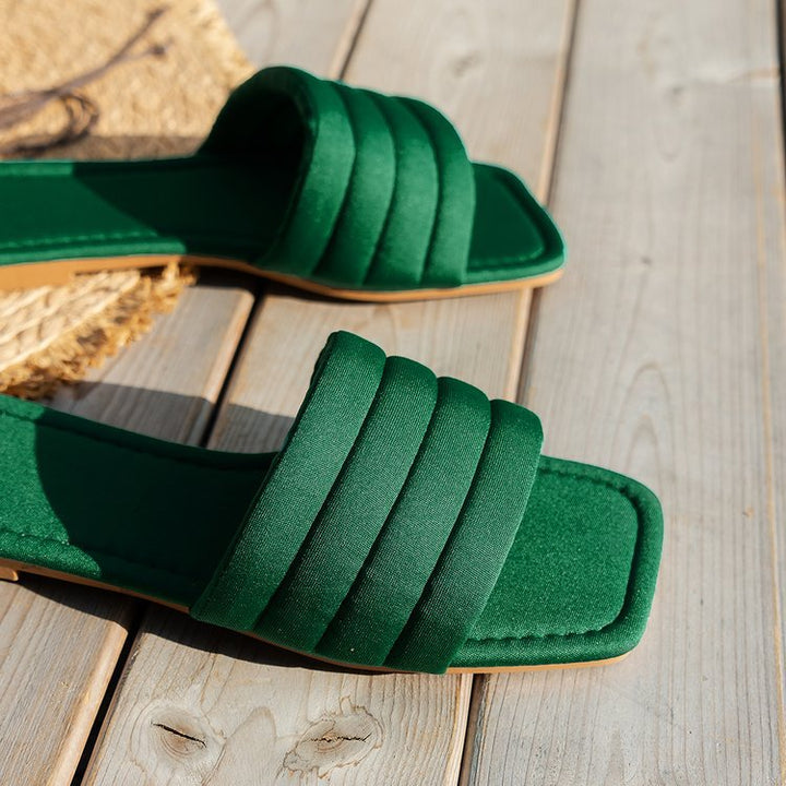 Damen Komfortable und stilvolle Mules mit gepolstertem Riemen W&W Mode