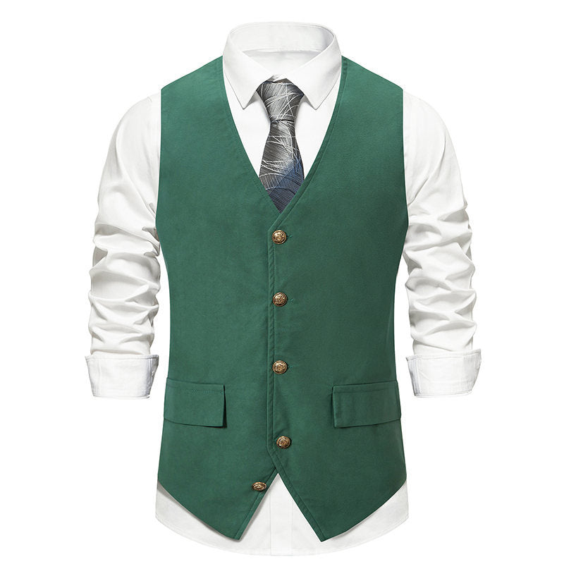 Herren Eleganter Maßgeschneiderter Anzug Weste W&W Mode