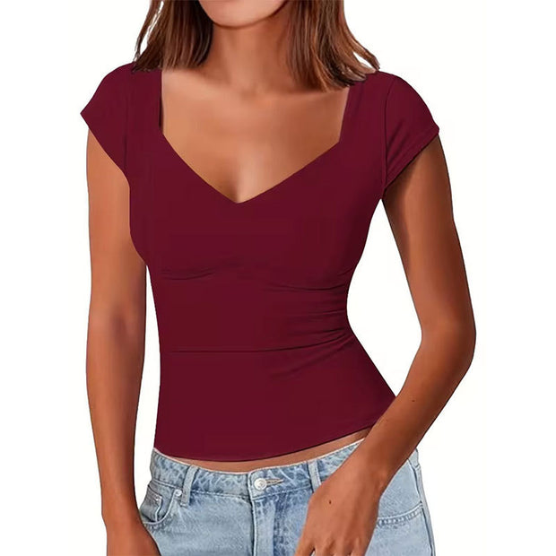 Damen Oberteil mit modernem Herz-Ausschnitt und schickem Schnitt W&W