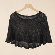 Damen luftiger Strickponcho im modernen Design WW