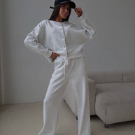 Damen bequeme Sweatshirt- und Jogginghose-Kombination WW