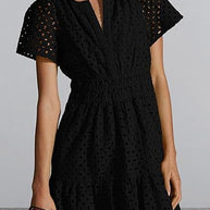 Damen Sommerliches Kurzkleid mit Stickerei WW