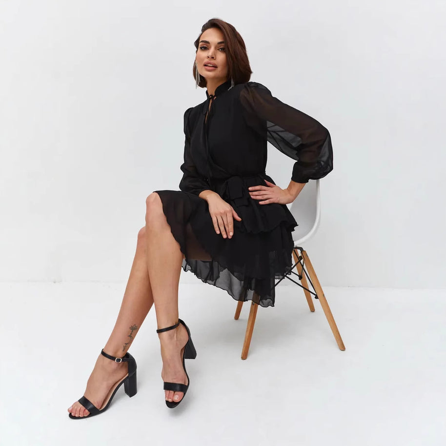 Damen Rüschenkleid WW