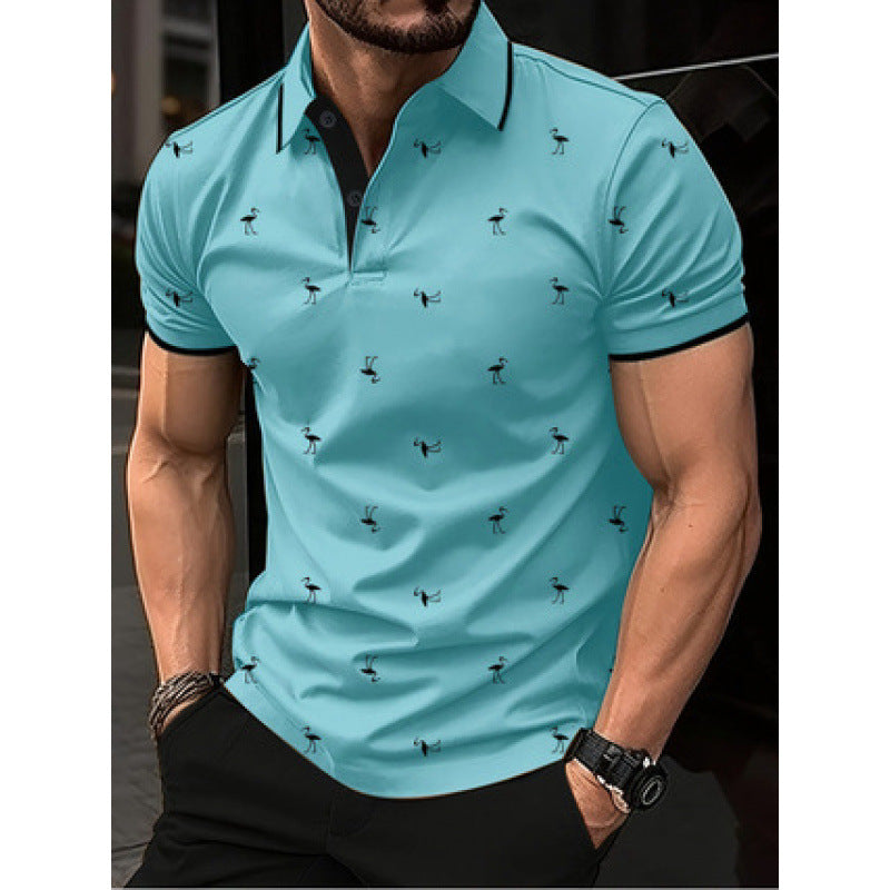 Herren Freizeit Bedrucktes Polo-Shirt WW