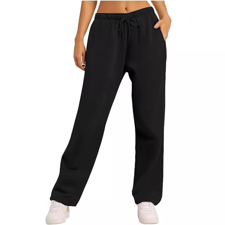Damen Bequeme Freizeithose mit elastischem Bund und seitlichen Taschen W&W Mode