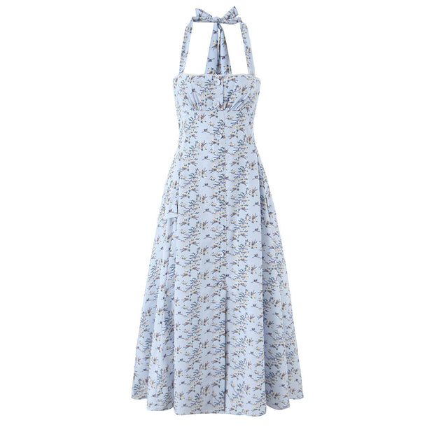 Damen A-Linien Kleid mit schulterfreiem Design und floralem Print WW