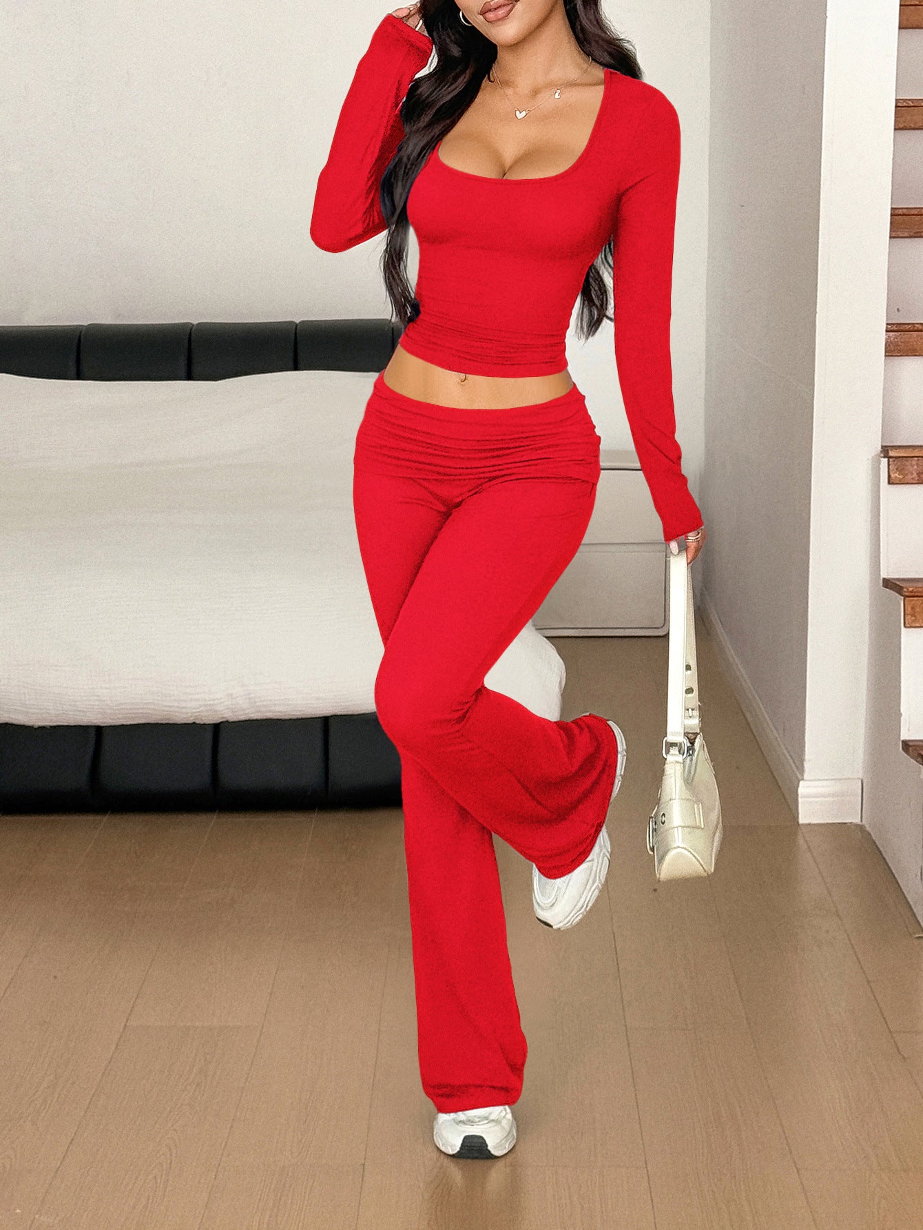 Damen Sportliches Zweiteiliges Set WW