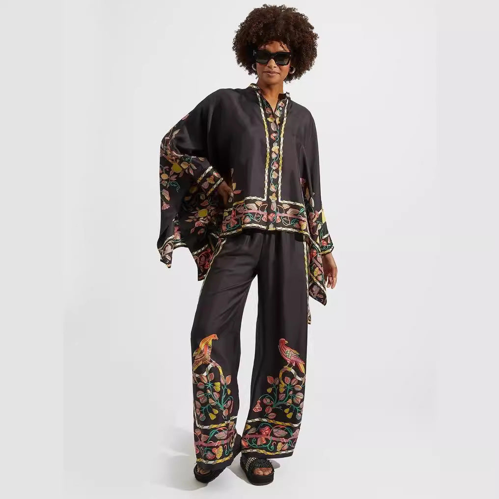 WW | Stehkragen-Oberteil und Hosen-Set