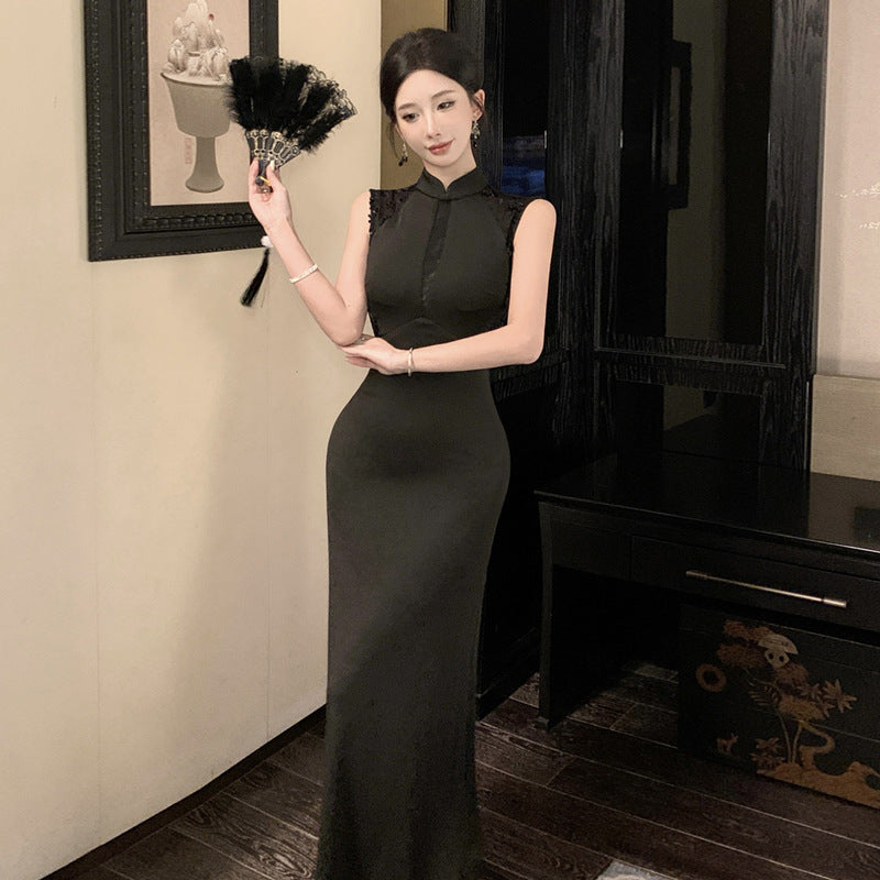 W&W Mode | Vintage Elegante Ärmellose Verbessertes Qipao Kleid