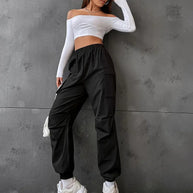 Damen Cargo-Hose mit elastischem Bund und praktischen Taschen WW