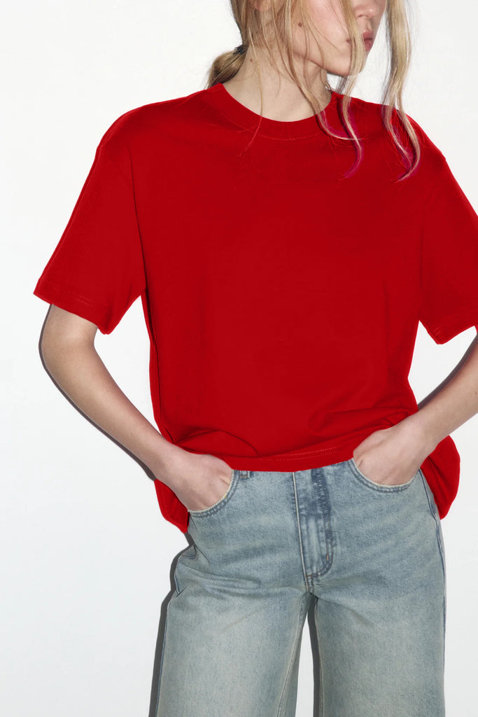 Damen lässiges Oversized T-Shirt aus hautfreundlichem Baumwollmix WW
