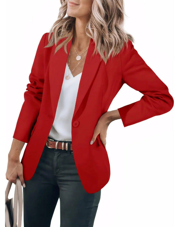 Damen lässiger Blazer mit elegantem Schnitt und praktischen Taschen WW