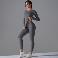 Damen Sport-Set mit langem Ärmel und Leggings WW
