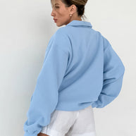 Damen Sportlicher Pullover mit hochwertigem Kragen und lässigem Schnitt WW