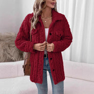 Damen Strickjacke mit strukturierter Oberfläche WW
