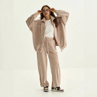 Damen Sportliche Fleece-Jacke mit hohem Kragen WW