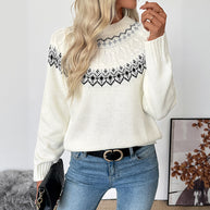 Damen Strickpullover mit traditionellem Norweger-Muster WW