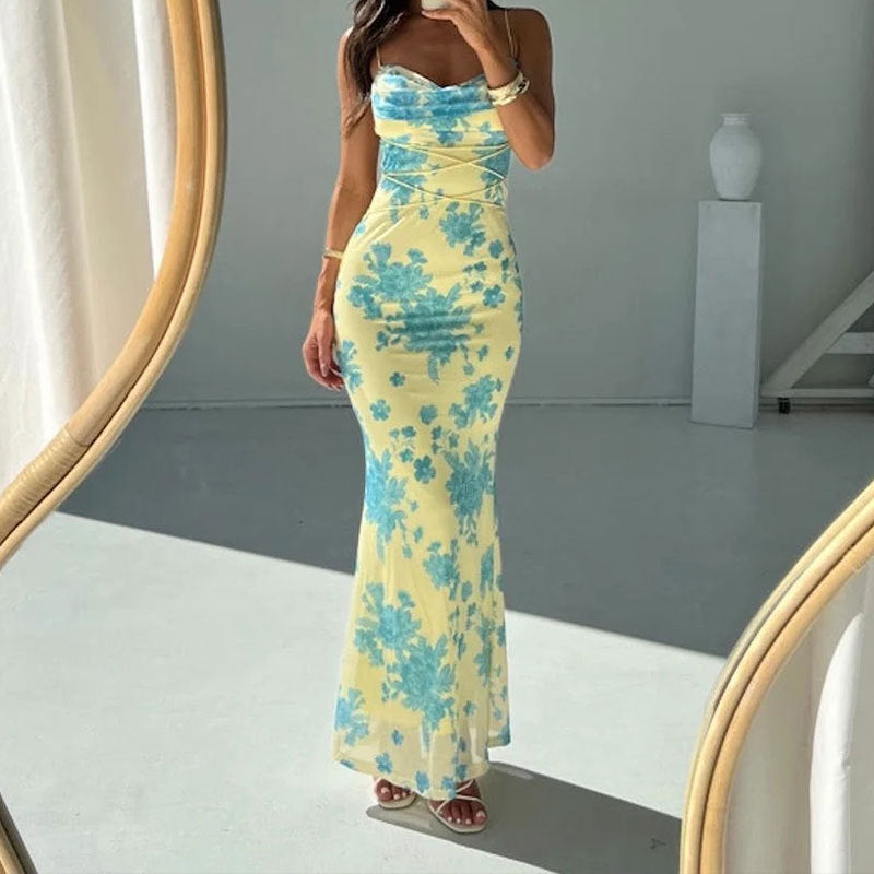 WW | Taillenbedeckendes Slim Hip-Wrapping Sling Dress