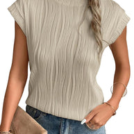 WW | Einfarbiges Rundhalsausschnitt Loose Kurzarm T-Shirt Top