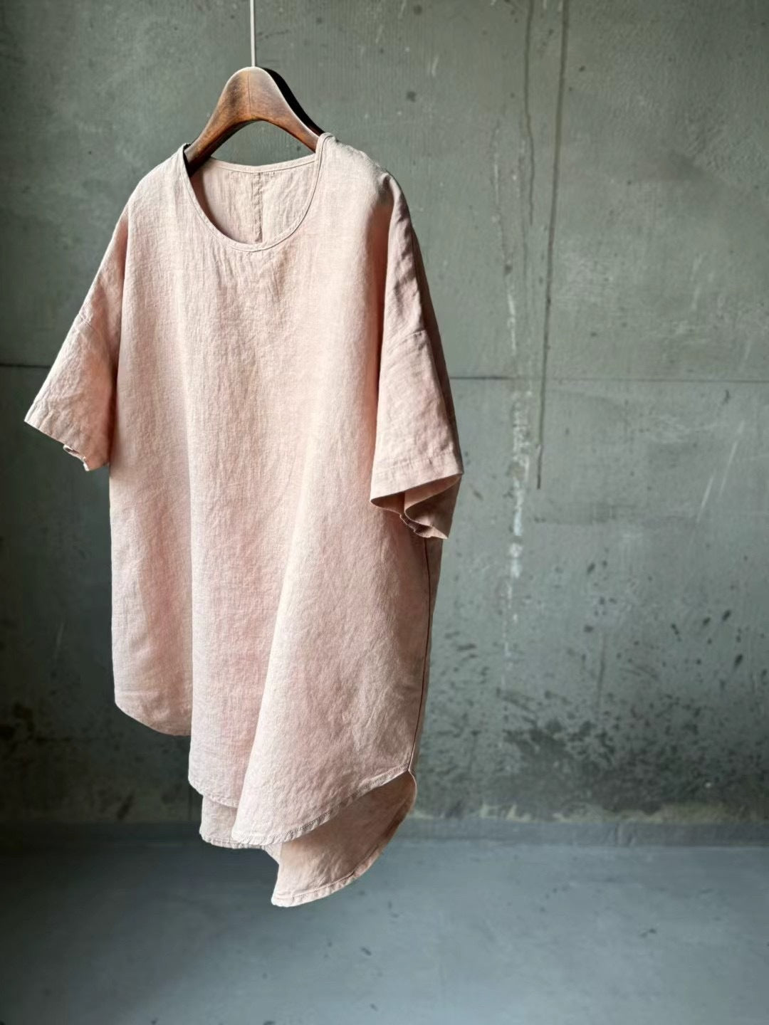 Damen Relaxed Fit Leinen T-Shirt WW