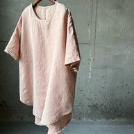 Damen Relaxed Fit Leinen T-Shirt WW