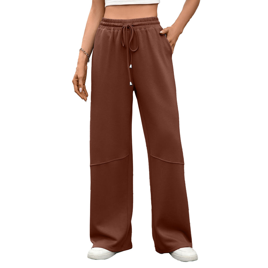 Damen Weite Freizeithose mit elastischem Bund und seitlichen Taschen WW