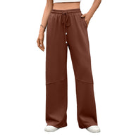 Damen Weite Freizeithose mit elastischem Bund und seitlichen Taschen WW