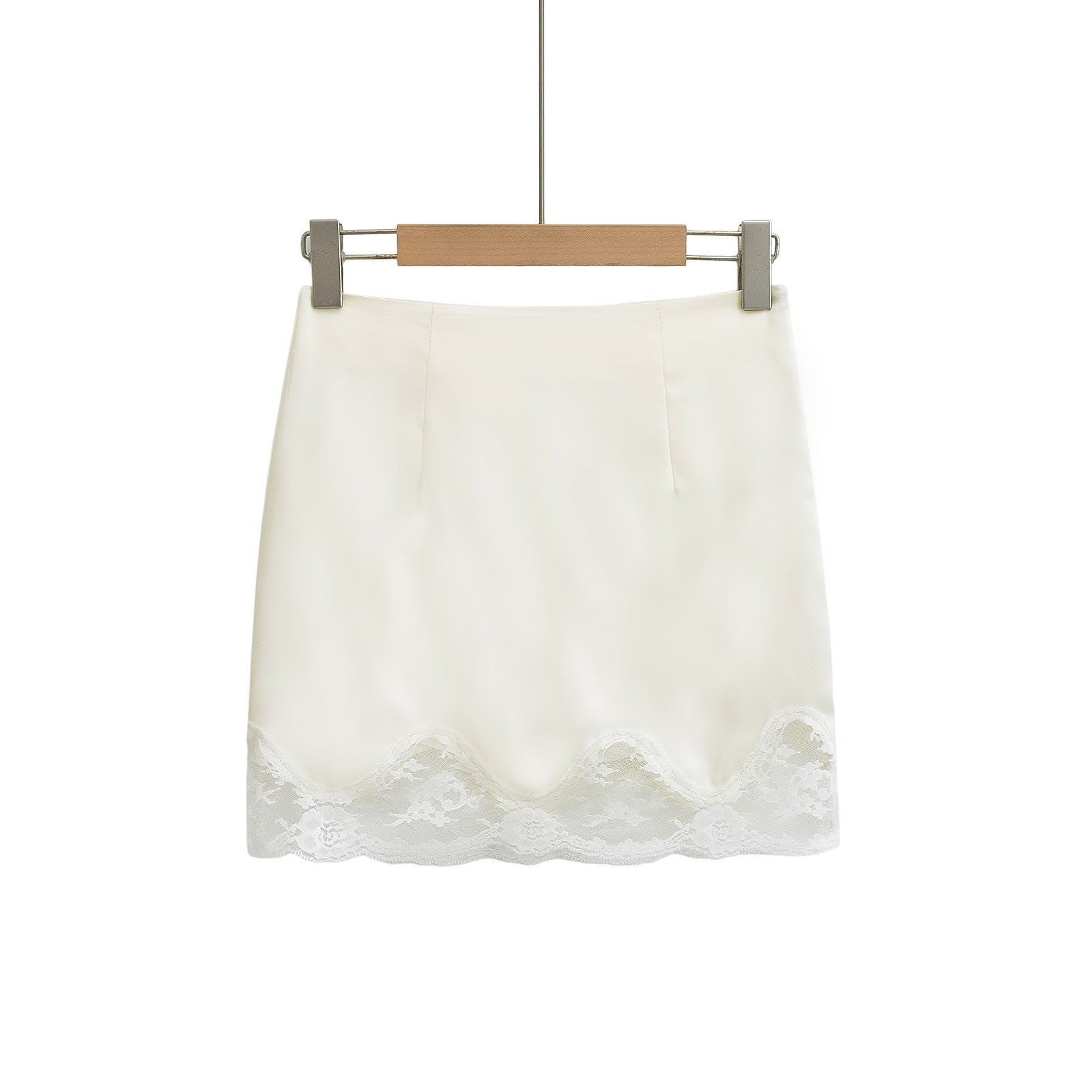 Damen Minirock mit raffiniertem Spitzenbesatz und elegantem Schnitt WW