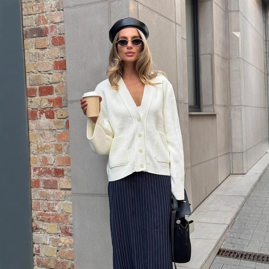 Damen Strickjacke mit Oversized-Schnitten WW