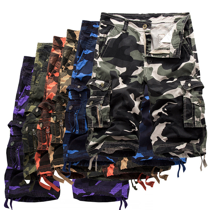 Herren Cargo-Shorts mit Utility-Taschen und verstellbarem Bund WW