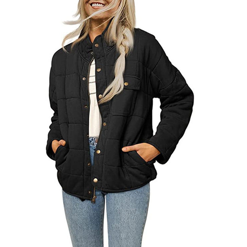 Damen Steppjacke mit dekorativem Knopf WW
