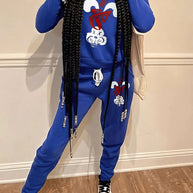 Damen Trainingsanzug mit modernem Bunny-Motiv WW