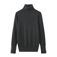 Damen Rollkragenpullover mit eleganten Knopfdetails WW