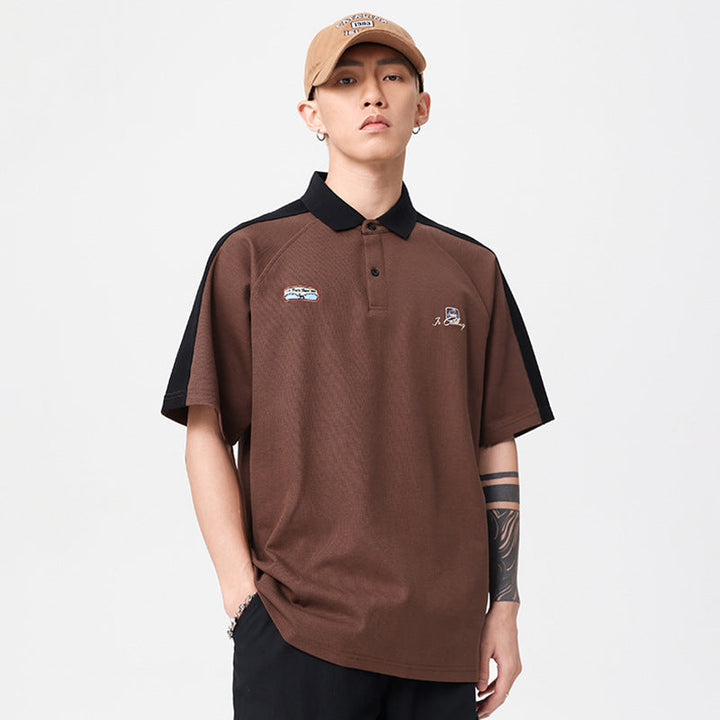 Herren Polo-Shirt mit modernem Strukturdesign und kontrastierenden Akzenten W&W Mode