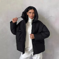 Damen Sportliche Winterjacke mit hohem Kragen und praktischen Taschen WW