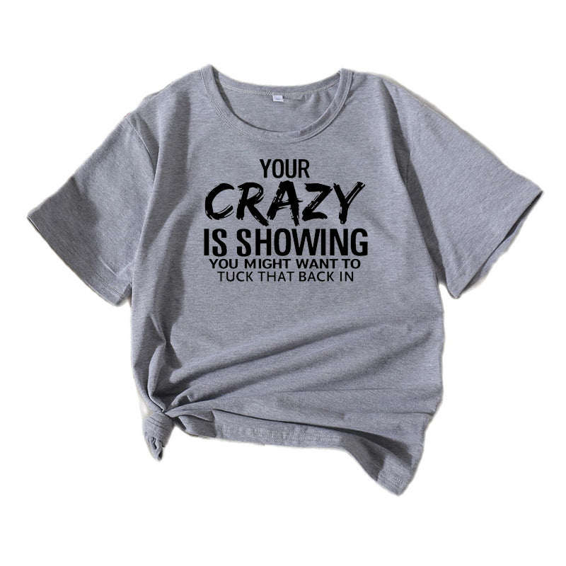 Frauen Quirky Grafik Statement T-Shirt WW