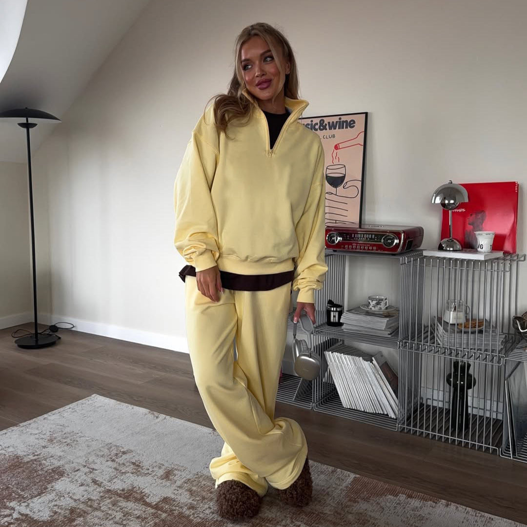 Damen Sportlicher Pullover mit hohem Kragen WW