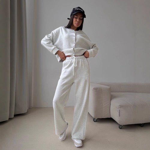 Damen bequeme Sweatshirt- und Jogginghose-Kombination WW