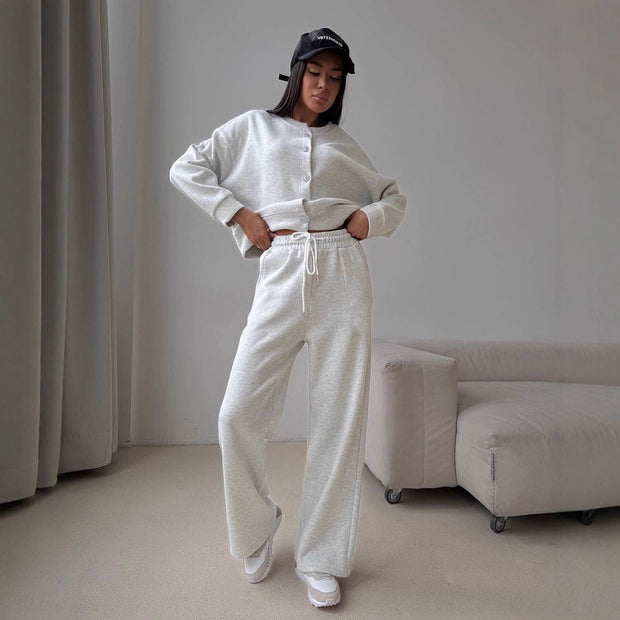 Damen bequeme Sweatshirt- und Jogginghose-Kombination WW