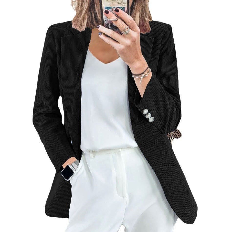 Damen Cordblazer mit feiner Textur und eleganten Details WW