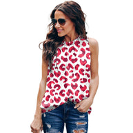 Damen ärmelloses Blusenshirt mit modischem Floralprint und lockerer Passform WW