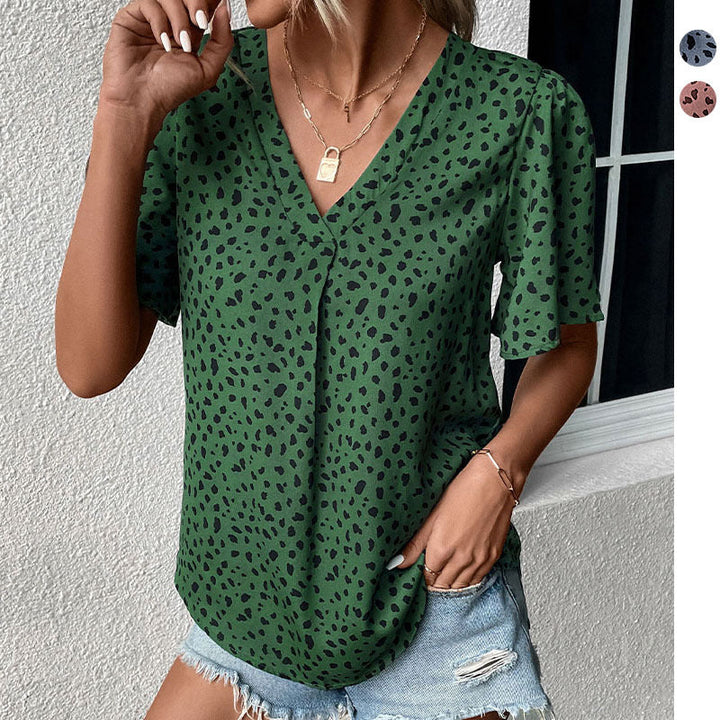 Damen Bluse mit lockerem Schnitt und voluminösen Ärmeln W&W Mode