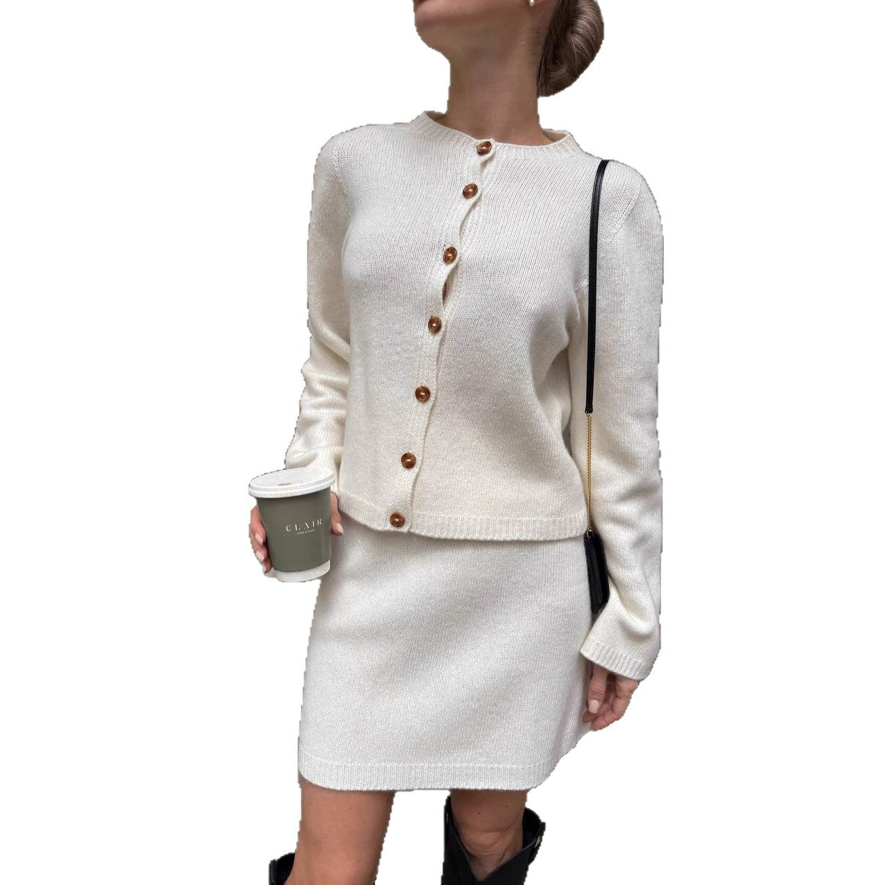 Damen Set aus weichem Strickmaterial WW