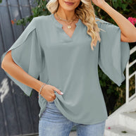 WW | Petal Sleeve Chiffon Shirt