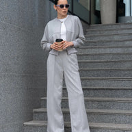 Damen Sportliche Freizeitjacke und weite Hose WW