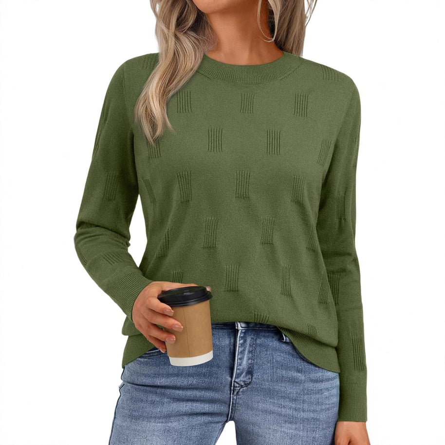 Damen Strickpullover mit strukturiertem Muster und lässigem Schnitt WW