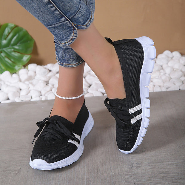 Damen Atmungsaktive und bequeme Freizeitschuhe mit elastischem Obermaterial WW